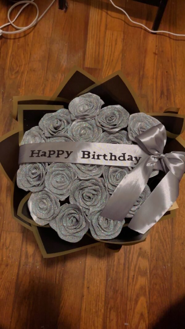 18 Rose Ribbon Bouquet - Image 4