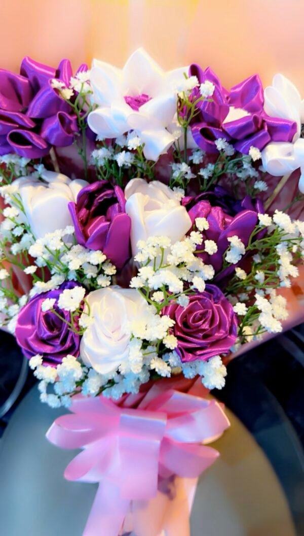 18 Rose Ribbon Bouquet - Image 3